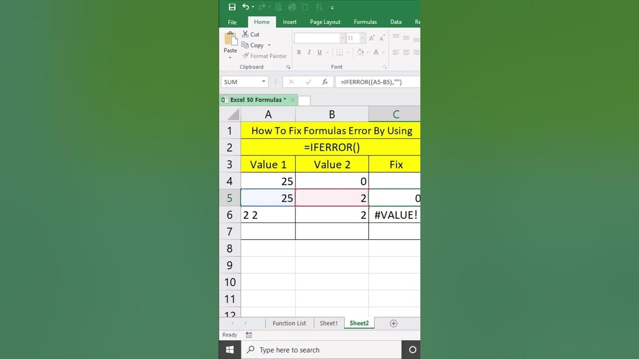 How to fix error in excel by using iferror shorts trending excel 