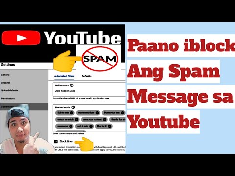 Paano iblock ang Spam message sa youtube | How to block Spam message on youtube