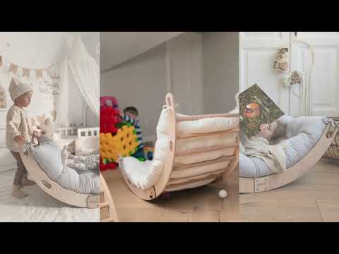 MAMOI® Triangle Gym en Bois et Triangle d'escalade avec Toboggan pour