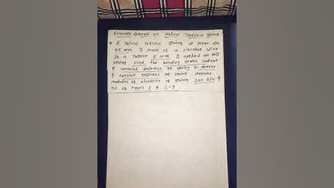 Numerical based on helical torsion spring (Problem - 1)...by Mr. Bhavesh Patel