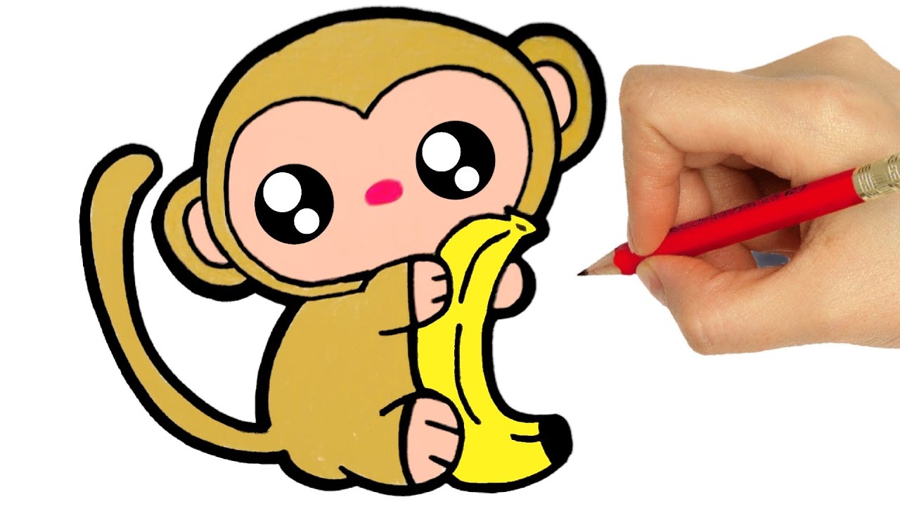 Cute Sketch Draw Monkey Face Cartoon Graphic Deisgn Royalty Free SVG  Cliparts Vectors And Stock Illustration Image 79193930