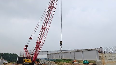 Steel bridge installation on the railway line | Sany crane | Indian railways 