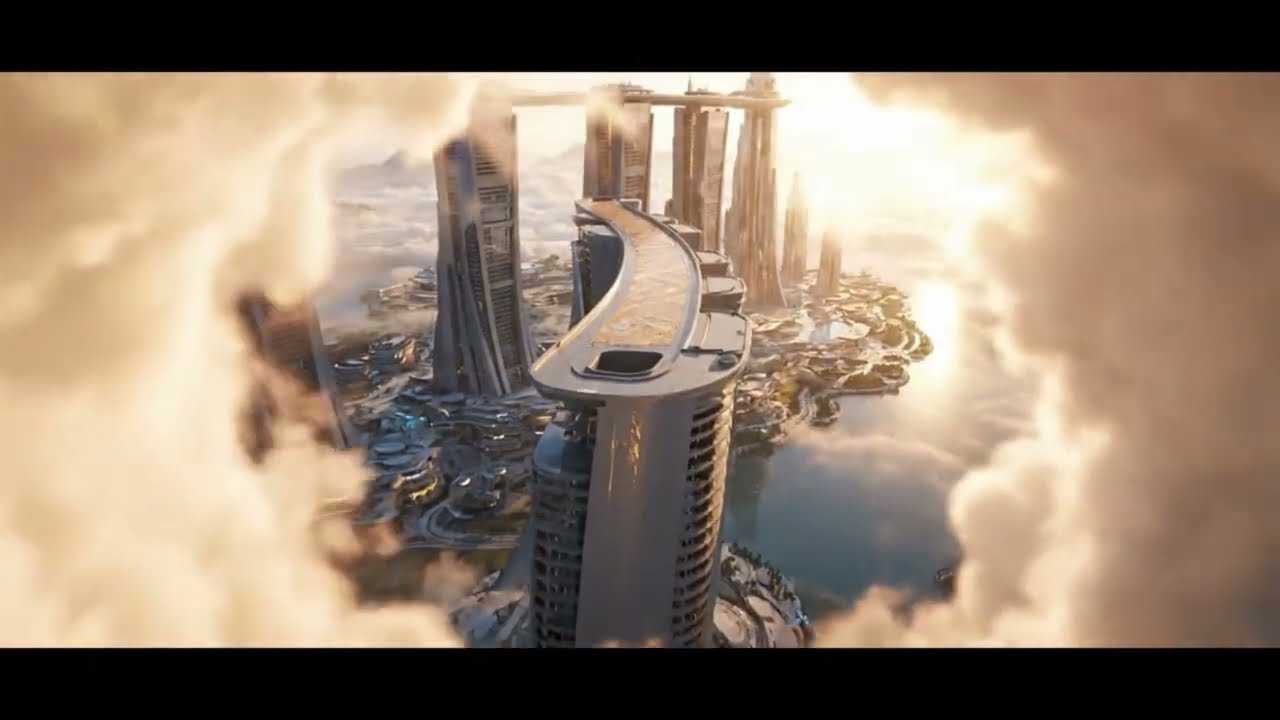 🎇Epic Palaces of Gold & Cosmic Light | Cinematic 4K Escape | Aurora Palacium🌌