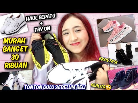 Beli SEPATU Murah Dan Kece Di Shopee SHOPEE HAUL TRY ON Beli SEPATU Murah Dan Kece Di Shopee SHOPEE HAUL TRY ON