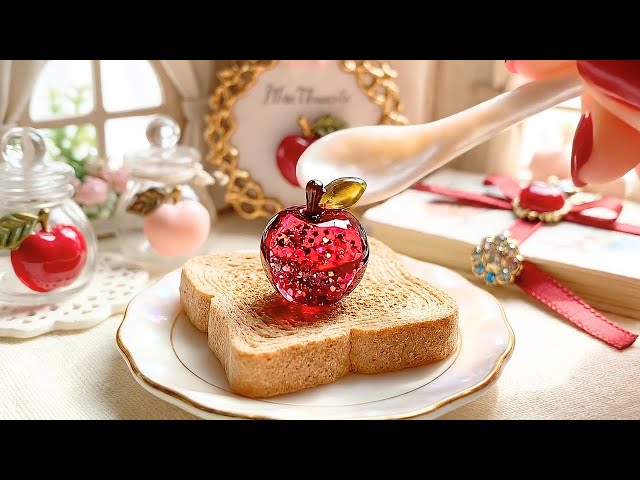 【AI ASMR】童話モチーフのガラスジャムとミニチュアトースト🍞どれを食べてみたい？｜Miniature Glass Jam on Toast