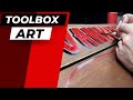 pinstriping on old school toolbox
