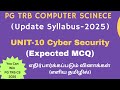 PG TRB 2025 Computer Science: Cyber Security Key Topics & Expected MCQs 📚