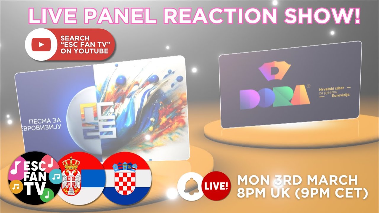 ESC Fan TV Live - Serbia & Croatia's National Final Panel Reactions - Eurovision Song Contest 2025