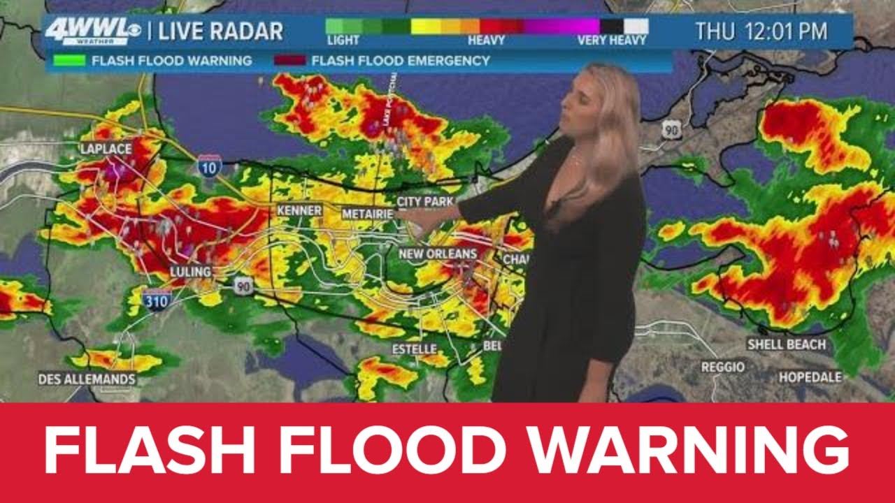 New Orleans Weather: Flash Flood Warning issued as storms slowly sweep ...