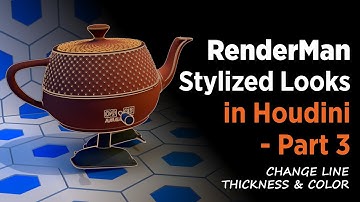 RenderMan Stylized Looks in Houdini- Part 3 - line thickness & color