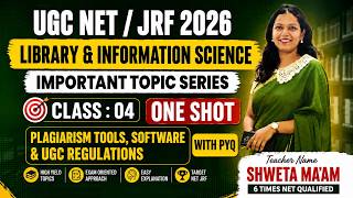 Plagiarism Tools, Software & UGC Regulations | Important Topic Series |UGC NET2026 LIS By Shweta Mam screenshot 1