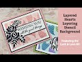 Layered Hearts Layering Stencil Background