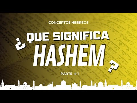 que quiere decir hashem en hebreo