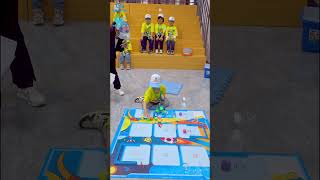 This preschool bot prodigy is so focused on this game!