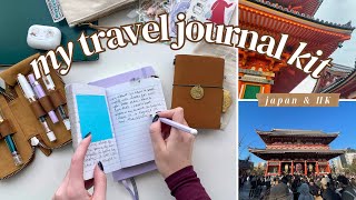 My Japan & HK travel journal kit ✈️ what I brought & what I used!