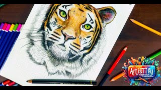 Learn to draw Tiger | T for Tiger | Easy Pencil Course | Step by Step