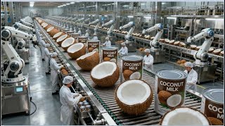 Inside The Factory: How Fresh Coconuts Become Creamy Coconut Milk (Full Process) Inside The Factory How Coconuts Become Creamy Coconut Milk Full Process