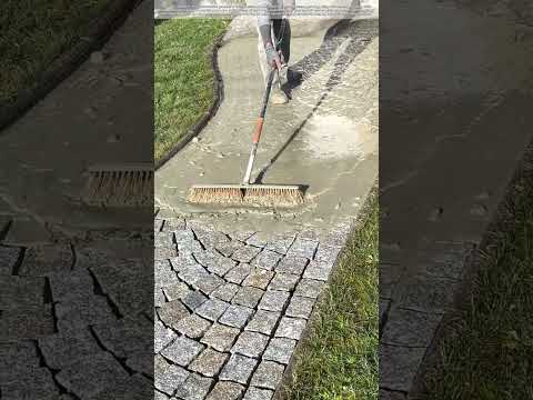 Pathway Refinement: Grouting Cobblestone Joints with Cement Slurry