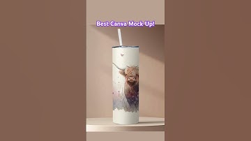 Rotating Tumbler Mock Up Most REALISTIC! ✨ #canvamockup #canva #tumblermockup