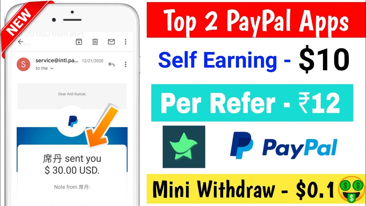 Top 2 PayPal Cash Earning Apps 2021🔥 Earn Upto $10 Daily | New PayPal Earning App 2021