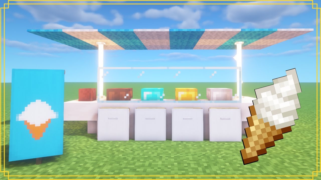 Minecraft: How to Make an Ice Cream Stand 