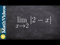 Learn to evaluate the limit of the absolute value function