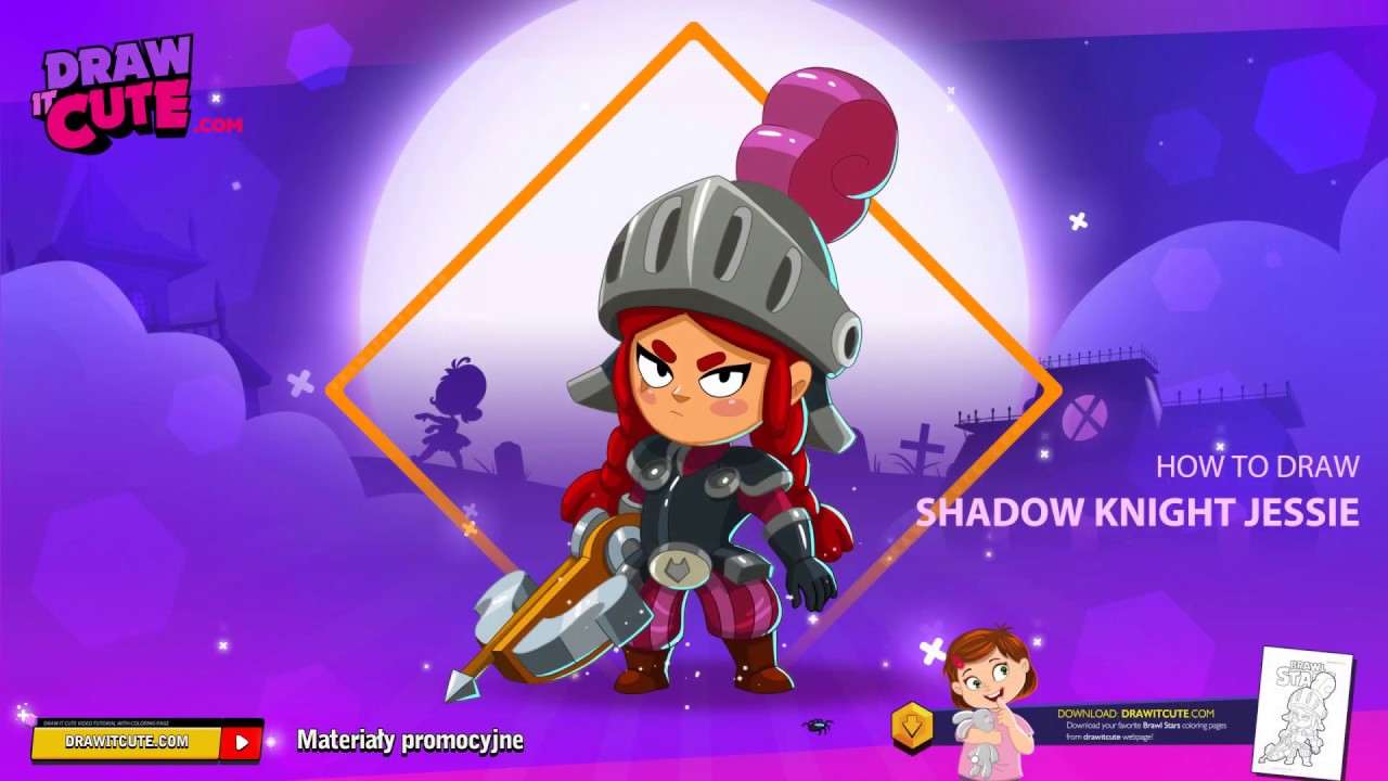 Coloring Pages Kolorowanki Brawl Stars Emz Coloring And Drawing - brawl stars shadow knight jessie fanart