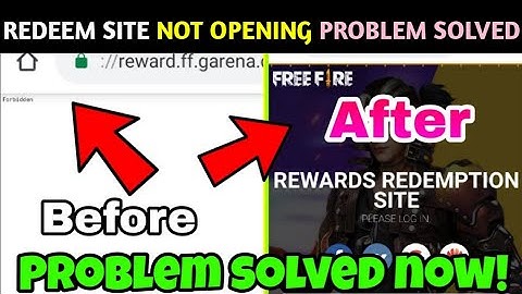 Free Fire Redeem Code Website Not Working || Free Fire Redeem Code Website Login Failed Problem