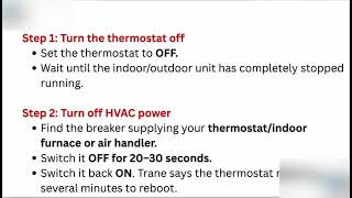 How to Reset Trane Air Conditioner - Thermostat, Control Panel & System Reset