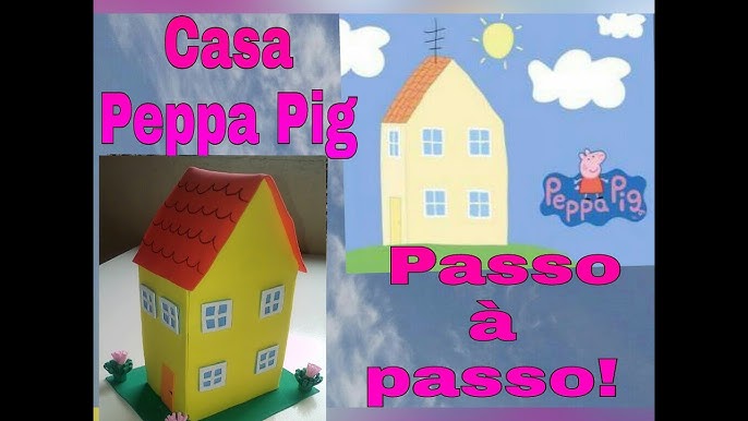 Como Fazer a casa da Peppa Pig de papelão para brincar / Georgia  Ramalho#FiquemEmCasa 