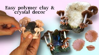 Mushroom and Crystal Sculpting Polymer Clay Tutorial