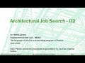 Architectural Job Search 02