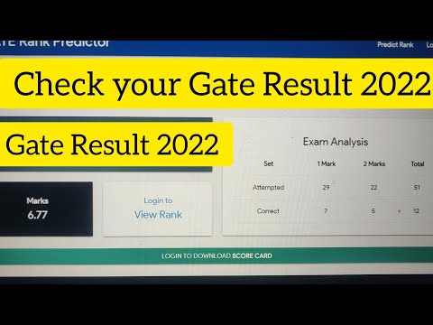 How to check Gate Exam result 2022 | Gate exam result 2022 | Gate Exam score 2022