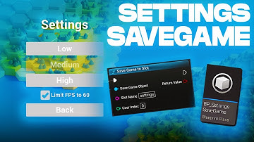 How To Implement Settings Save Game in Unreal Engine 5 Blueprint Tutorial -  Free Project Download