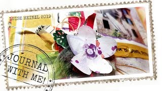 🎵 JOURNAL WITH ME! junk journal page with paper flowers