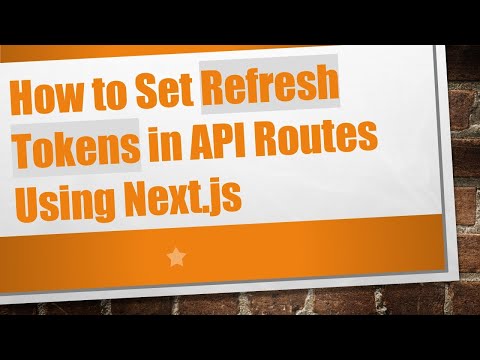 How to Set Refresh Tokens in API Routes Using Next.js