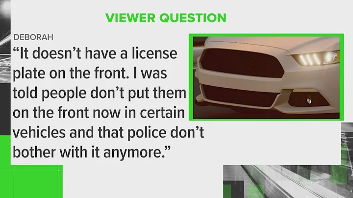 VERIFY: The state of Texas requires you have a license plate on the front and back of your vehicle