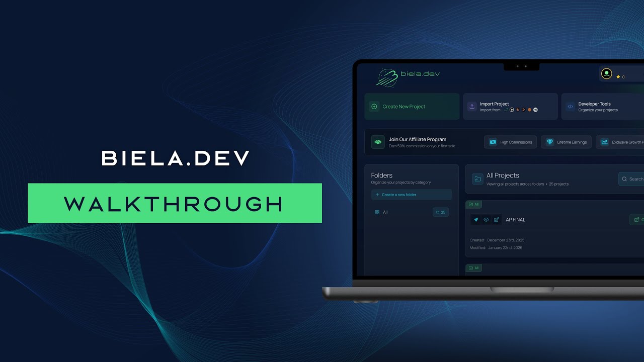 Biela.dev Full Walkthrough: Create Websites from Scratch Using AI