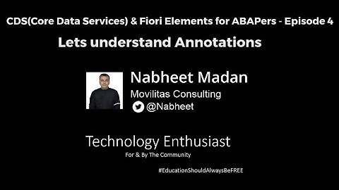 CDS(Core Data Services) & Fiori Elements for ABAPers - Episode 4
