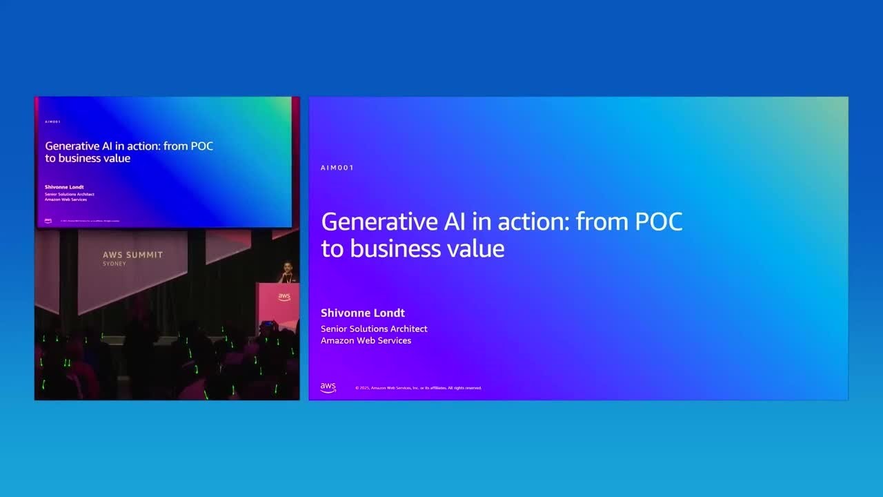 AWS Summit Sydney 2025: Generative AI in action: from POC to business value