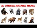 🔥 Learn 20 Jungle Animal Names in 60 Seconds | Wild Animals for Kids 🦁🐘