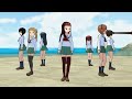 MMD -Girls Und Panzer Oaarai Girls -Get Lucky Dancing