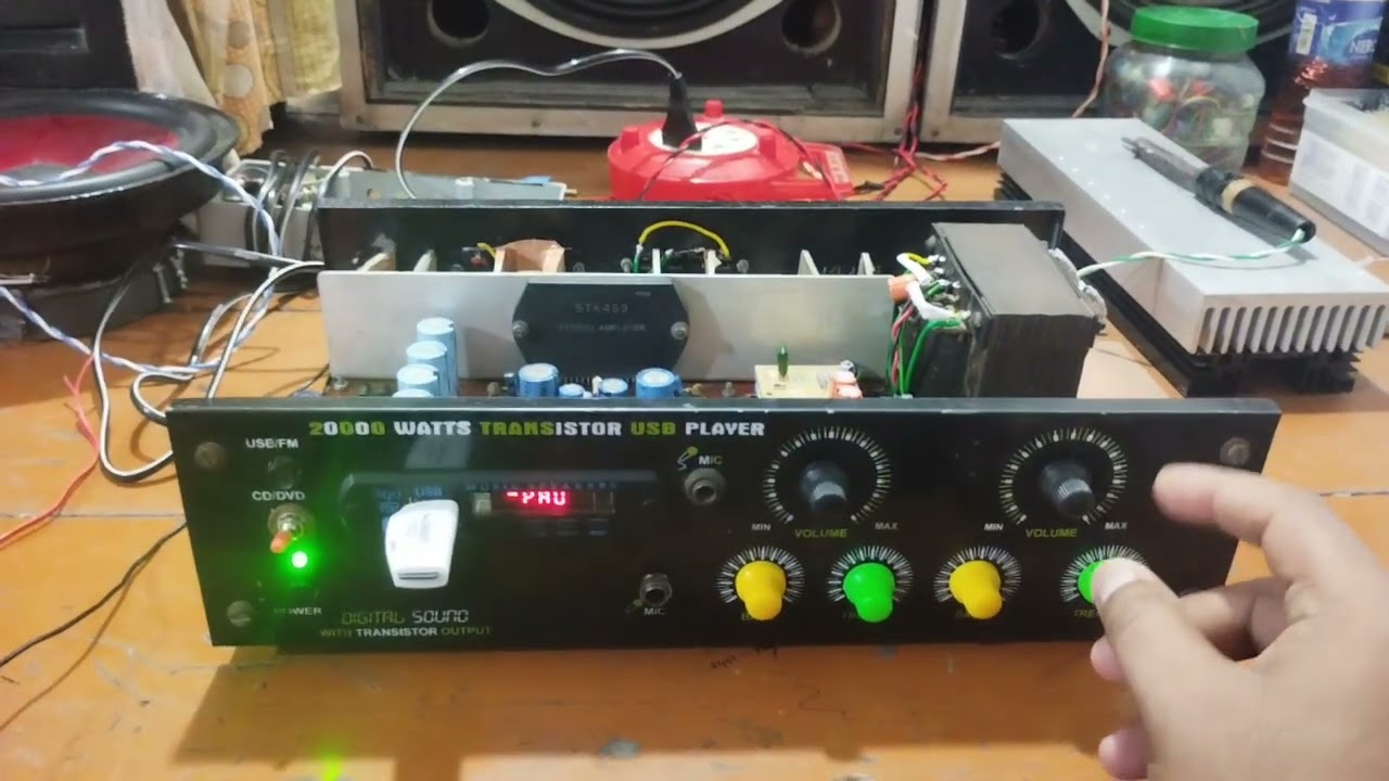 STK 459 Amplifier Repairing & Sound Test Video..For Amplifier Modification's Contact - 6295756865.