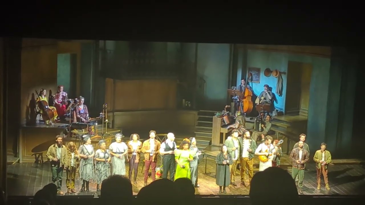 Hadestown Au. Melbourne final show. Bows + "We Raise Our Cups" + band outro