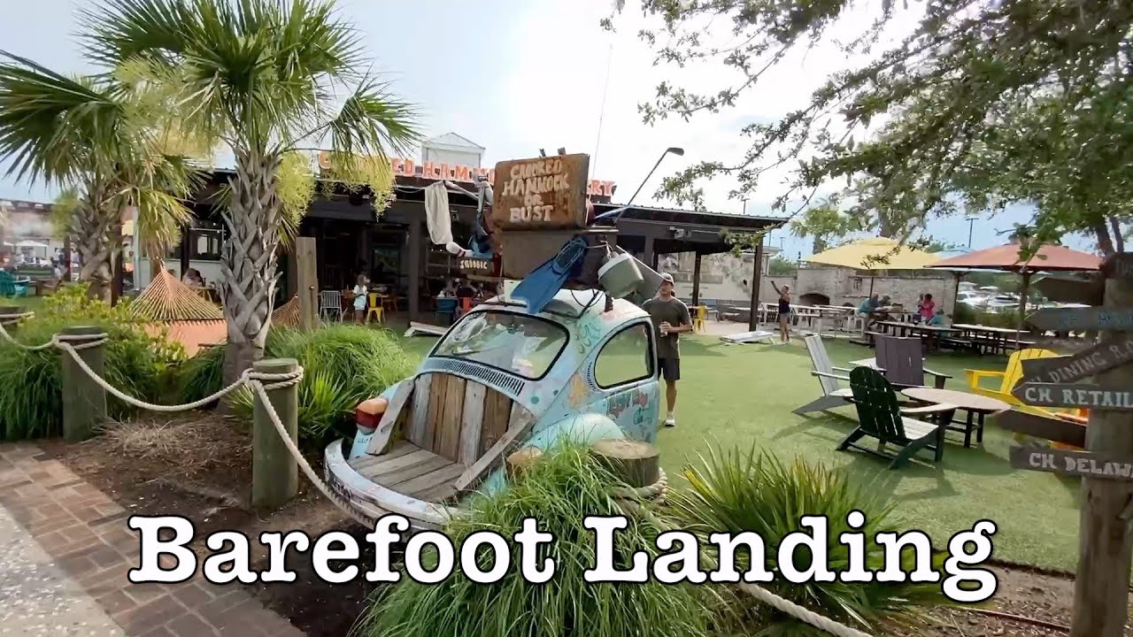 Barefoot landing full evening walk through north myrtle beach sc