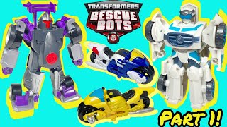 Transformers Rescue Bots New Bots PART 1! Bumblebee & Chase Motorcycle, Quickshadow, and Morbot!