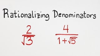 How to Rationalize the Denominators?