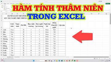 Cách sử dụng hàm tính thâm niên trong Excel