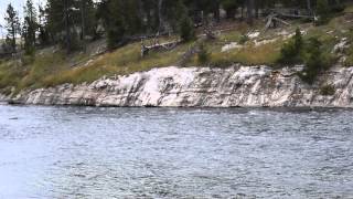 Firehole River at Grand Prismatic area Yellowstone National Park.