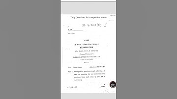 computer Bcom 2nd semester 2022 Exam under CDLU University #bcom #computer #cdlusirsa